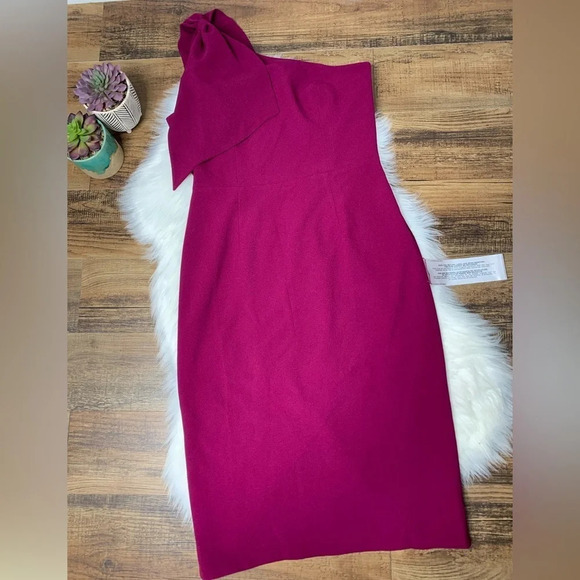 Dress The Population Tiffany Dress Dark Maegnta - Picture 4 of 9